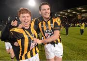 2 December 2012; Kyle Carragher, left, and Aaron Cunningham, Crossmaglen Rangers, celebrate at the end of the game. AIB Ulster GAA Football Senior Club Championship Final, Crossmaglen Rangers, Armagh v Kilcoo, Down, Athletic Grounds, Armagh. Photo by Sportsfile