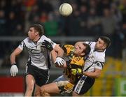 2 December 2012; David McKenna, Crossmaglen Rangers, in action against Paul Greenan, left, and Donal Kane, Kilcoo. AIB Ulster GAA Football Senior Club Championship Final, Crossmaglen Rangers, Armagh v Kilcoo, Down, Athletic Grounds, Armagh. Photo by Sportsfile