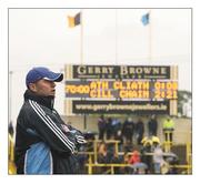 23 June 2012; Unscripted. With the O’Moore Park clock showing full-time, Dublin and their manager Anthony Daly stare into the abyss. Picture credit: Stephen McCarthy / SPORTSFILE from A Season of Sundays 2012  This image may be reproduced free of charge when used in conjunction with a review of the book &quot;A Season of Sundays 2012&quot;. All other usage © SPORTSFILE