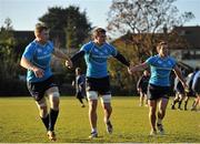 3 December 2012; Leinster players, from right, Isaac Boss, Rhys Ruddock and Jamie Heaslip during squad training ahead of their side's Heineken Cup 2012/13 match against ASM Clermont Auvergne on Sunday. UCD, Belfield, Dublin. Picture credit: Stephen McCarthy / SPORTSFILE