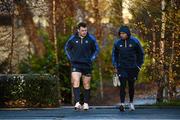 3 December 2012; Leinster's Cian Healy, left, and Isa Nacewa on their way to squad training ahead of their side's Heineken Cup 2012/13 match against ASM Clermont Auvergne on Sunday. UCD, Belfield, Dublin. Picture credit: Stephen McCarthy / SPORTSFILE
