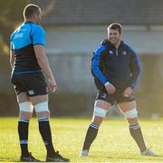 3 December 2012; Leinster's Sean O'Brien, right, and Damian Browne during squad training ahead of their side's Heineken Cup 2012/13 match against ASM Clermont Auvergne on Sunday. UCD, Belfield, Dublin. Picture credit: Stephen McCarthy / SPORTSFILE
