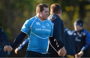 3 December 2012; Leinster's Michael Bent during squad training ahead of their side's Heineken Cup 2012/13 match against ASM Clermont Auvergne on Sunday. UCD, Belfield, Dublin. Picture credit: Stephen McCarthy / SPORTSFILE