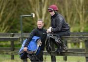 4 December 2012; Jockeys Paul and Nina Carberry during a yard visit ahead of the launch of the Leopardstown Christmas Festival. Ta Vu Stables, Castletown, Navan, Co Meath. Picture credit: David Maher / SPORTSFILE