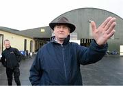 4 December 2012; Trainer Noel Meade with jockey Paul Carberry, left, during a yard visit ahead of the launch of the Leopardstown Christmas Festival. Ta Vu Stables, Castletown, Navan, Co Meath. Picture credit: David Maher / SPORTSFILE