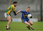 28 October 2012; Alfie Giles, Spa, in action against Paul Galvin, Finuge. Kerry County Intermediate Football Championship Final, Finuge v Spa, Austin Stack Park, Tralee, Co. Kerry. Picture credit: Stephen McCarthy / SPORTSFILE