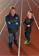 7 December 2012; Fionnuala Britton with her coach Chris Jones during a training session. Santry Stadium, Santry, Dublin. Picture credit: Barry Cregg / SPORTSFILE