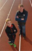 7 December 2012; Fionnuala Britton with her coach Chris Jones during a training session. Santry Stadium, Santry, Dublin. Picture credit: Barry Cregg / SPORTSFILE