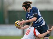 8 December 2012; Marie-Louise Reilly, Leinster, is tackled by Grace Davitt, Ulster. Women's Interprovincial, Leinster v Ulster, Ashbourne RFC, Ashbourne, Co. Meath. Picture credit: Matt Browne / SPORTSFILE