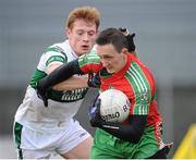 9 December 2012; Kevin Leahy, Ballymun Kickhams, in action against Brian Glynn, Portlaoise. AIB Leinster GAA Football Senior Club Championship Final, Portlaoise, Laois v Ballymun Kickhams, Dublin, Cusack Park, Mullingar, Co. Westmeath. Picture credit: David Maher / SPORTSFILE