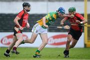 9 December 2012; James Gorman, Kilcormac Killoughey, in action against Keith Rossiter, right, and Darren Stamp, Oulart The Ballagh. AIB Leinster GAA Hurling Senior Club Championship Final, Oulart The Ballagh, Wexford v Kilcormac Killoughey, Offaly. Nowlan Park, Kilkenny. Picture credit: Stephen McCarthy / SPORTSFILE