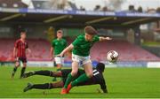 30 October 2017; Colin O'Mahony of Cork City in action against Sobe Nwaokolo of Bohemians during the SSE Airtricity National Under 17 League Final match between Cork City and Bohemians at Turner's Cross in Cork. Photo by Eóin Noonan/Sportsfile