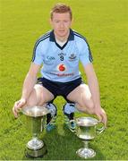 13 May 2012; Dublin Under-21 footballer Ciaran Reddin pictured with the Leinster and All-Ireland Under-21 Cups. Trinity College Sports Grounds, Santry Avenue, Santry, Dublin. Picture credit: Ray McManus / SPORTSFILE