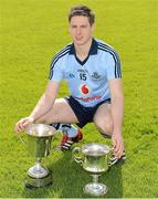13 May 2012; Dublin Under-21 footballer Paul Hudson pictured with the Leinster and All-Ireland Under-21 Cups. Trinity College Sports Grounds, Santry Avenue, Santry, Dublin. Picture credit: Ray McManus / SPORTSFILE