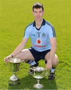 13 May 2012; Dublin Under-21 footballer Michael Concarr pictured with the Leinster and All-Ireland Under-21 Cups. Trinity College Sports Grounds, Santry Avenue, Santry, Dublin. Picture credit: Ray McManus / SPORTSFILE