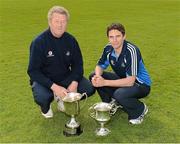13 May 2012; Shane O'Hanlon and Niall Barry pictured with the Leinster and All-Ireland Under-21 Cups. Trinity College Sports Grounds, Santry Avenue, Santry, Dublin. Picture credit: Ray McManus / SPORTSFILE
