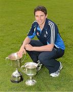 13 May 2012; Niall Barry pictured with the Leinster and All-Ireland Under-21 Cups. Trinity College Sports Grounds, Santry Avenue, Santry, Dublin. Picture credit: Ray McManus / SPORTSFILE