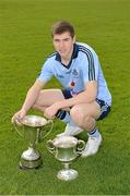 13 May 2012; Dublin Under-21 footballer Emmet O Conghaile pictured with the Leinster and All-Ireland Under-21 Cups. Trinity College Sports Grounds, Santry Avenue, Santry, Dublin. Picture credit: Ray McManus / SPORTSFILE