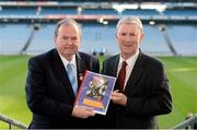 10 December 2012; Uachtarán Chumann Lúthchleas Gael Liam Ó Néill, left, and Football Review Committee (FRC) Chairman Eugene McGee in attendance at the official launch of the First Report of the FRC, which concerned the playing rules. Croke Park, Dublin. Picture credit: Brendan Moran / SPORTSFILE