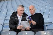 10 December 2012; Football Review Committee (FRC) members Tony Scullion, left, and John Tobin in attendance at the official launch of the First Report of the FRC, which concerned the playing rules. Croke Park, Dublin. Picture credit: Brendan Moran / SPORTSFILE