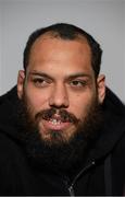 11 December 2012; Ulster's John Afoa during a press conference ahead of their Heineken Cup Heineken Cup 2012/13, Pool 4, Round 4, game against Northampton Saints on Saturday. Ulster Rugby Squad Press Conference, Newforge Country Club, Belfast, Co. Antrim. Picture credit: Oliver McVeigh / SPORTSFILE