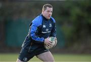 11 December 2012; Leinster's Michael Bent in action during squad training ahead of their side's Heineken Cup 2012/13, Pool 5, Round 4, game against ASM Clermont Auvergne on Saturday. Leinster Rugby Squad Training and Press Briefing, UCD, Belfield, Dublin. Picture credit: Brendan Moran / SPORTSFILE