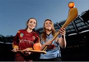 12 December 2012; Camogie players Sophia Martin, right, Naomh Brid and Ella Carr, St. Oliver Plunkett Eoghan Rua, at the launch of Eat Smart Move Smart: A Diary & Nutrition Guide for the Teenage Camogie Player Launched by the Camogie Association & the Nutrition & Health Foundation. Croke Park, Dublin. Photo by Sportsfile