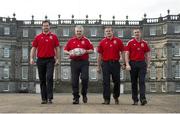 12 December 2012; British and Irish Lions coach Warren Gatland, second from left, with joint assistants, from left, Andy Farrell, Graham Rowntree and Rob Howley after the British & Irish Lions team management announcement for the 2013 tour. Hopetoun House, South Queensferry Edinburgh, Scotland.Picture credit: Jeff Holmes / SPORTSFILE