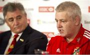 12 December 2012; British and Irish Lions coach Warren Gatland, right, and British and Irish Lions tour manager Andy Irvinee during the British & Irish Lions team management announcement for the 2013 tour. Hopetoun House, South Queensferry Edinburgh, Scotland.Picture credit: Jeff Holmes / SPORTSFILE