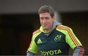 12 December 2012; Munster's Ronan O'Gara makes his way out for squad training ahead of their Heineken Cup 2012/13, Pool 1, Round 4, game against Saracens on Sunday. Munster Rugby Squad Training, University of Limerick, Limerick. Picture credit: Diarmuid Greene / SPORTSFILE