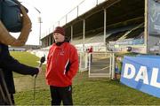 13 December 2012; Ulster's Head Coach Mark Anscombe speaking to the media during a press conference ahead of their Heineken Cup 2012/13, Pool 4, Round 4, game against Northampton Saints on Saturday. Ulster Rugby Press Conference, Ravenhill Park, Belfast, Co. Antrim. Picture credit: Oliver McVeigh / SPORTSFILE