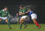 7 March 2003; Eric Miller, Ireland A, is tackled by Nicolas Brusque, France A. 'A' Rugby International, Ireland v France, Ravenhill, Belfast. Picture credit; Matt Browne / SPORTSFILE *EDI*