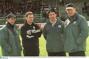 2 March 2003; The Kildare management pictured from (left to right) are Padraig Nolan, Declan Kerrigan, Pat Keatley and Willie McCreery, Football. Picture credit; Damien Eagers / SPORTSFILE