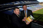12 March 2003; Ard Stiœrth—ir of the GAA Liam Mulvihill, right, and GAA president Sean McCague, pictured at a press briefing to announce the release of the GAA annual report . Croke Park, Dublin. Picture credit; David Maher / SPORTSFILE *EDI*
