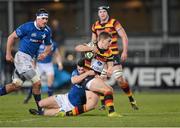 14 December 2012; Cian Aherne, Lansdowne, is tackled by Marcus O'Driscoll, St. Mary's College. Leinster Senior League Cup Final, St. Mary's College v Lansdowne, Donnybrook Stadium, Donnybrook, Dublin. Photo by Sportsfile