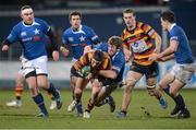 14 December 2012; Craig Ronaldson, Lansdowne, is tackled by Gareth Austen, St. Mary's College. Leinster Senior League Cup Final, St. Mary's College v Lansdowne, Donnybrook Stadium, Donnybrook, Dublin. Photo by Sportsfile