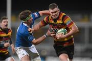 14 December 2012; Robert Hayes, Lansdowne, is tackled by Kevin Sheahan, St. Mary's College. Leinster Senior League Cup Final, St. Mary's College v Lansdowne, Donnybrook Stadium, Donnybrook, Dublin. Photo by Sportsfile