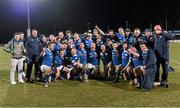 14 December 2012; St. Mary's College celebrate with the cup after the game. Leinster Senior League Cup Final, St. Mary's College v Lansdowne, Donnybrook Stadium, Donnybrook, Dublin. Photo by Sportsfile