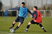 15 December 2012; Gareth Doherty, left, Republic of Ireland, in action against team-mate Sean Whelan, right, during squad training. Republic of Ireland U15 Squad Training, AUL Complex, Clonshaugh, Dublin. Picture credit: Barry Cregg / SPORTSFILE