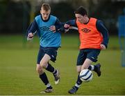 15 December 2012; Steven Kinsella, left, Republic of Ireland, in action against Sean Whelan, right, during squad training. Republic of Ireland U15 Squad Training, AUL Complex, Clonshaugh, Dublin. Picture credit: Barry Cregg / SPORTSFILE