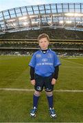 15 December 2012; Matchday mascot Ben Merry, from Sandymount, Dublin. Heineken Cup 2012/13, Pool 5, Round 4, Leinster v ASM Clermont Auvergne, Aviva Stadium, Lansdowne Road, Dublin. Picture credit: Stephen McCarthy / SPORTSFILE