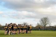 16 December 2012; The Dr. Crokes squad observe a minute silence, before the game, in memory of the late Kerry footballer and manager Paídí O Sé. AIB GAA Football All-Ireland Senior Club Championship, Quarter-Final, Tir Conall Gaels v Dr. Crokes, Emerald Park, Ruislip, London, England. Picture credit: Stephen McCarthy / SPORTSFILE