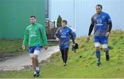 17 December 2012; Connacht players, from left, Mick Kearney, Jason Harris Wright and George Maoupu make their way out for squad training ahead of their side's Celtic League, Round 11, match against Munster on Saturday. Connacht Rugby Squad Training, Sportsground, Galway. Picture credit: Diarmuid Greene / SPORTSFILE