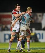 21 December 2012; Neil McComb, left, Ulster, celebrates with team-mate Chris Henry at the end of the game. Celtic League 2012/13, Round 11, Ulster v Leinster, Ravenhill Park, Belfast, Co. Antrim. Photo by Sportsfile