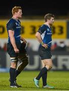 21 December 2012; A dejected Tom Denton, left, and Gordon D'Arcy, Leinster, after the game. Celtic League 2012/13, Round 11, Ulster v Leinster, Ravenhill Park, Belfast, Co. Antrim. Photo by Sportsfile
