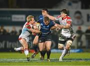 21 December 2012; Sean Cronin, Leinster, is tackled by Luke Marshall, left, and Robbie Diack, Ulster. Celtic League 2012/13, Round 11, Ulster v Leinster, Ravenhill Park, Belfast, Co. Antrim. Photo by Sportsfile