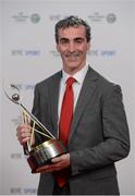22 December 2012; Donegal manager Jim McGuinness with the award for the RTÉ Sports Team of the Year at The RTE Sports Awards 2012. The RTÉ Sports Awards 2012, in association with The Irish Sports Council, RTÉ Television Studios, Donnybrook, Dublin. Photo by Sportsfile
