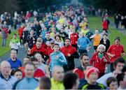 25 December 2012; Compeditors, amongst the almost 750 who competed, during the Raheny Shamrock A.C. Christmas Morning Dash, GOAL Mile Christmas Day 2012, St Annes Park, Raheny,  Dublin. Picture credit: Ray McManus / SPORTSFILE