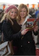 29 December 2012; Suzanne Morris and Lorna Crosby, right, from Wexford, enjoy a day at the races. Leopardstown Christmas Racing Festival 2012, Leopardstown Racetrack, Leopardstown, Co. Dublin. Picture credit: Pat Murphy / SPORTSFILE