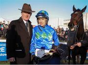29 December 2012; Winning trainer Willie Mullins and jockey Ruby Walsh with Hurricane Fly after winning the Istabraq Festival Hurdle. Leopardstown Christmas Racing Festival 2012, Leopardstown Racetrack, Leopardstown, Co. Dublin. Picture credit: Pat Murphy / SPORTSFILE